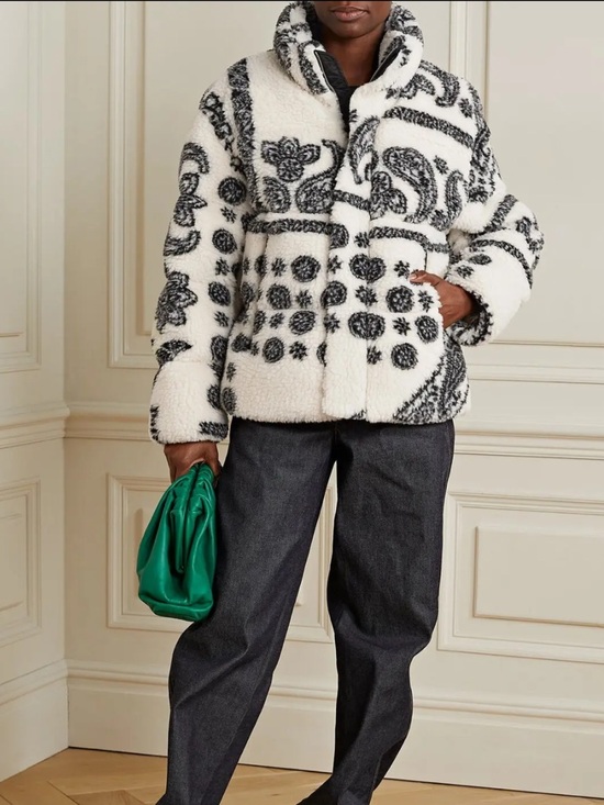 Moncler Jackets & Blazers - Moncler Palm Angels Baden printed fleece down puffer jacket